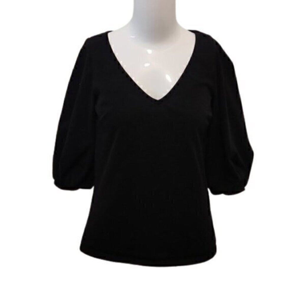[Velvet] V-neck Puff Sleeve - Size XS